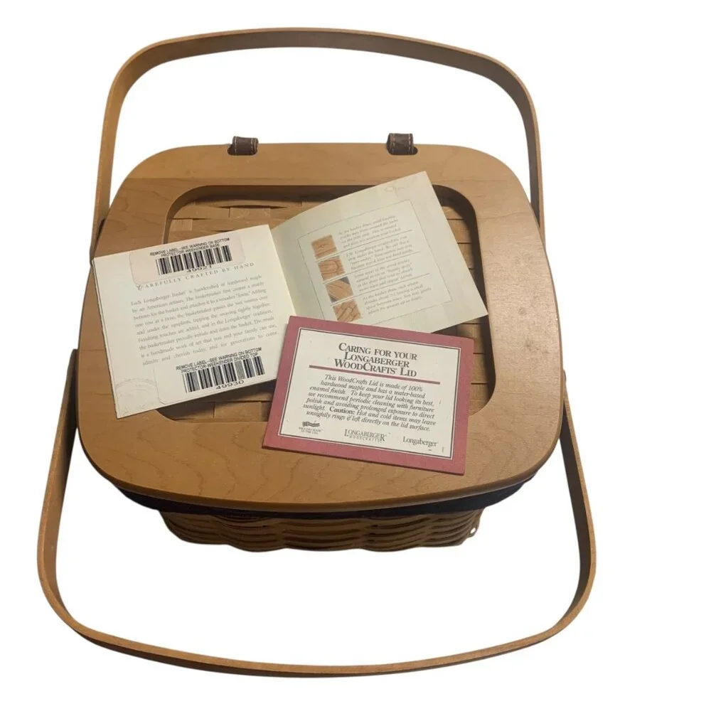 Longaberger‎ 2002 Weekender Basket Blue Fabric Liner, Protector & Insert